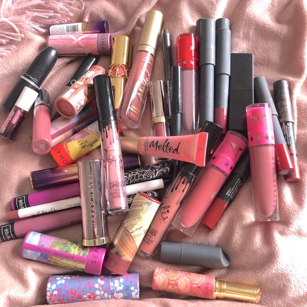36 LIPSTICKS/LIQUID MOSTLY MATTE INCLUDING YSL, KYLIE, UD, TARTE - Worth +$700